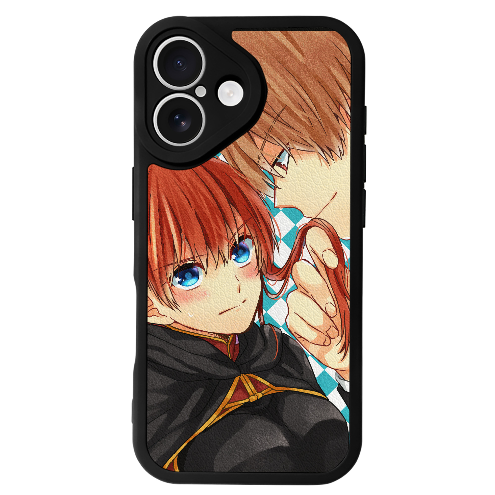 （画像用） ぎんたま 坂田銀時（さかたぎんとき） 神楽 志村新八（しむら しんぱち） GINTAMA Sakata Gintoki Kagura Shimura Shinpachi 【iPhone 16シリーズ対応】シリコンスマホケース（レザー調） 材質：シリコン